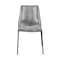 Armen Living Clip Indoor Outdoor Stackable Steel Dining Chair with Gray Rope, PK2 LCCPSIGRY - alternate 4